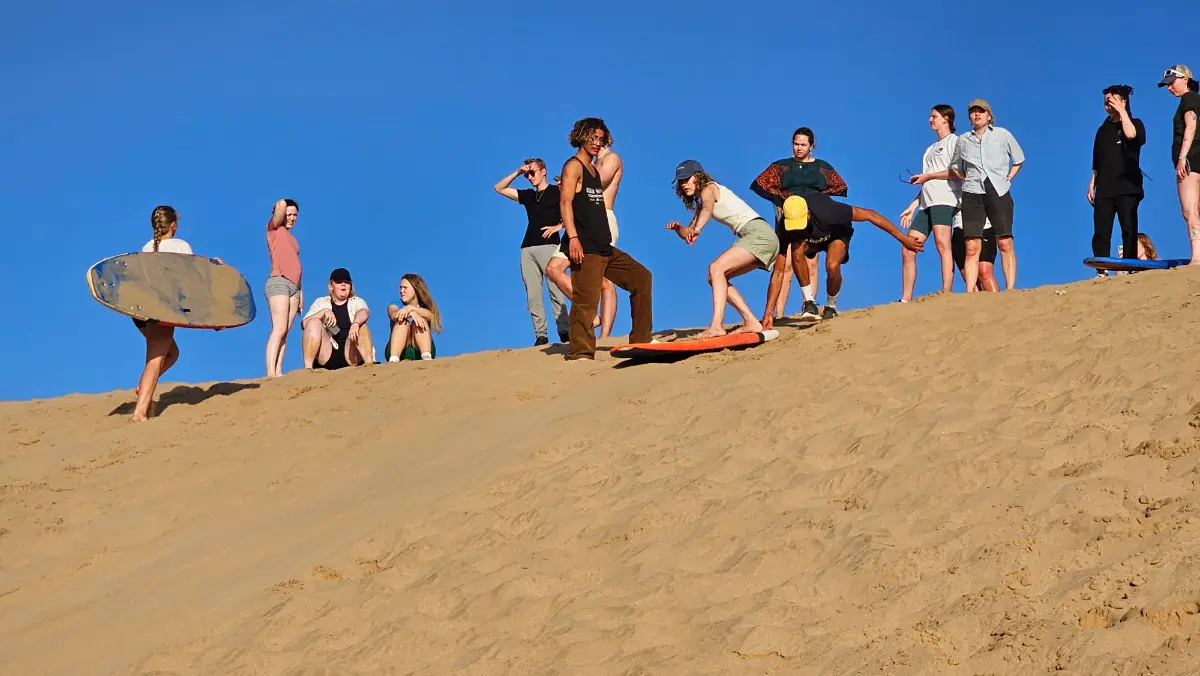 A surfer enjoying the premium package in Taghazout, Morocco