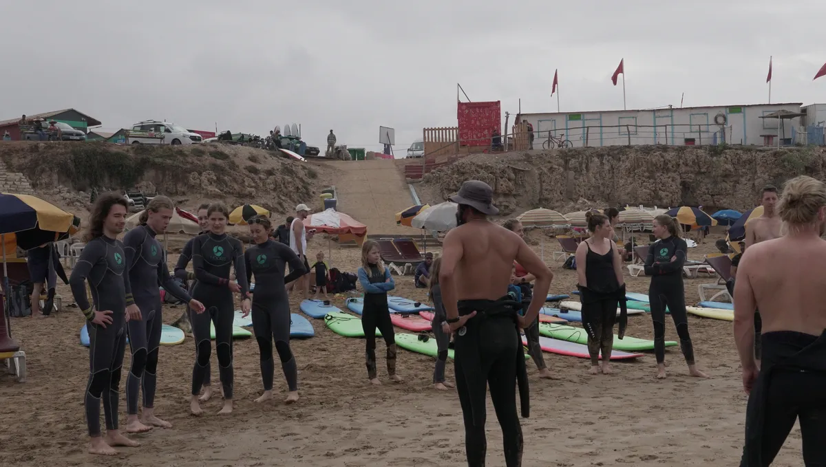 surf group beach warm up taghazout | Twist Surf