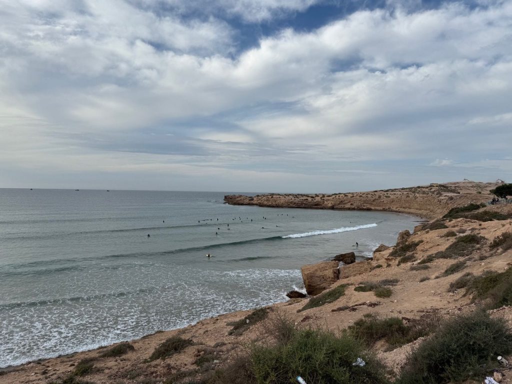La Cathédrale surf spot in Imsouane seen from the cliffs