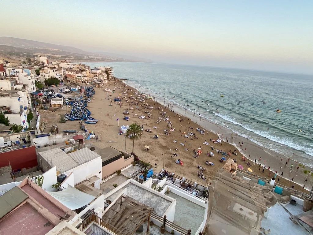 Taghazout village and bay, home of the famous Taghazout surf spots